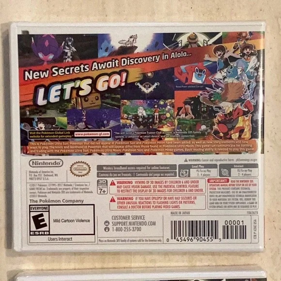 New Pokemon Ultra Sun Nintendo 3DS Game & Pokemon Ultra Moon 3DS Games Sealed - Picture 5 of 10